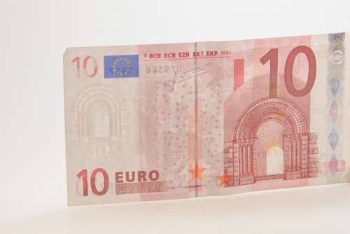 Ten Euro Bill Dollar Bill Currency 10 Europe