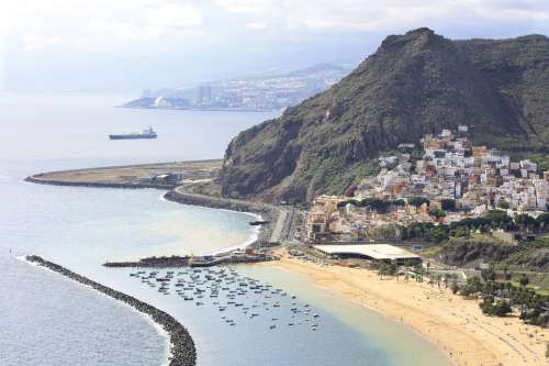 Tenerife Beach Rock Canary Islands Landscape Spain