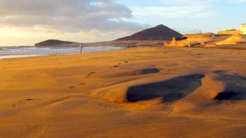 Tenerife Morgenstimmung El Medano Desert Sand Beach