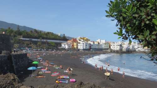 Tenerife Beach Jardin Lava Spain