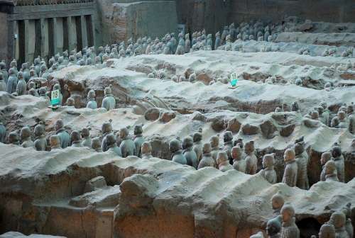 Terracotta Warriors Army Ancient Military Buried