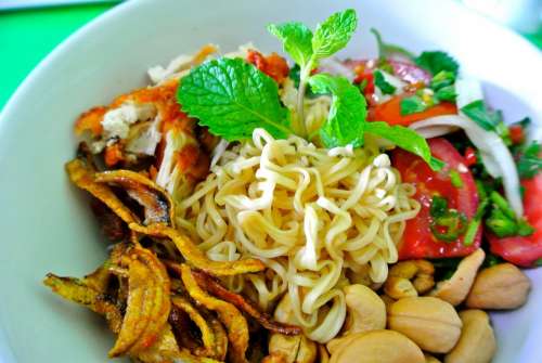 Thai Food Salad Instant Noodle Noodle Asian Food