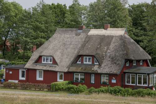 Thatched Roof Roof House Northern Germany