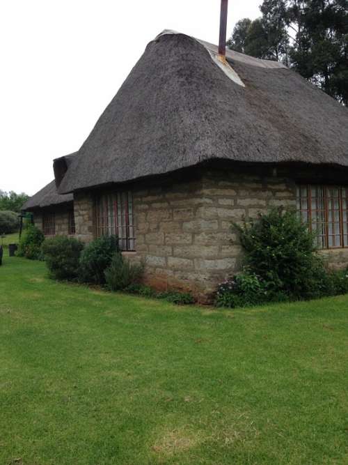 Thatching Thatched House House Nature Green