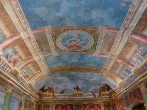 The Blue Room Hall Blanket Ceiling Painting