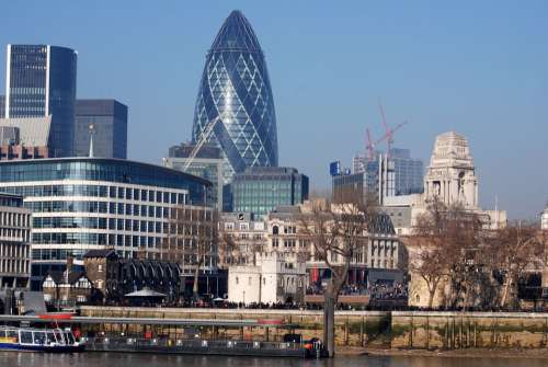 The Gherkin Thames Great Britain City Architecture