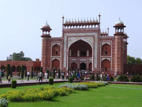 The Great Gate Darwaza-I-Rauza Inside View Taj Mahal