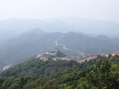 The Great Wall Mountains Badaling Beijing
