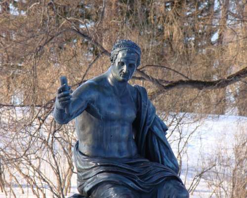 The Palace Ensemble Tsarskoe Selo Russia Statue