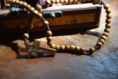 The Rosary Beads Christian Cross Jesus