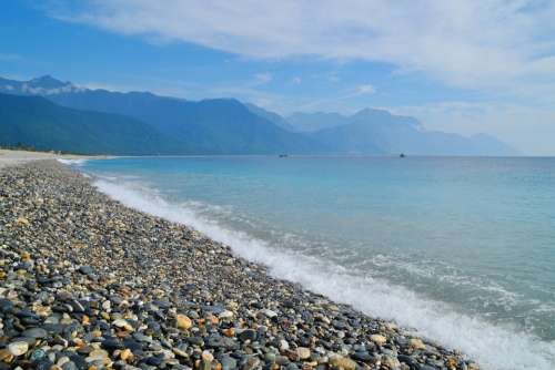 The Sea Hualien Taiwan Qixing Lake Cobblestone