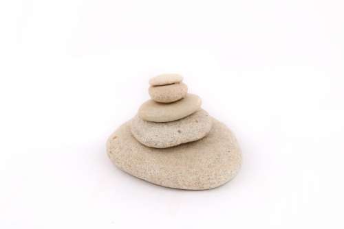 The Stones Stone On A White Background Zen