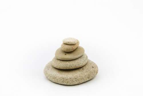 The Stones Stone On A White Background Zen