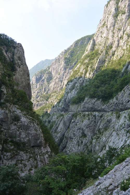 The Tara River Montenegro Canyon Height Mountains