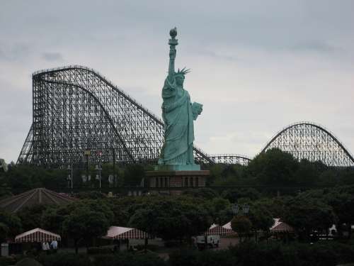 Theme Park Pleasure Fun Roller Coaster