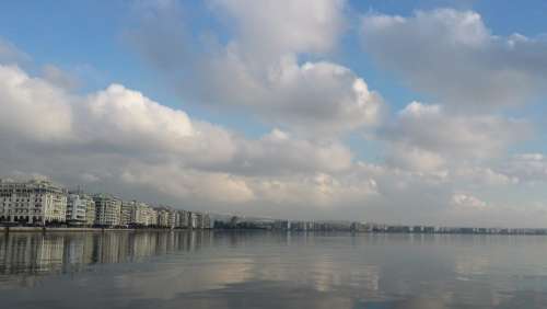 Thessaloniki City Sea View Water Beautiful