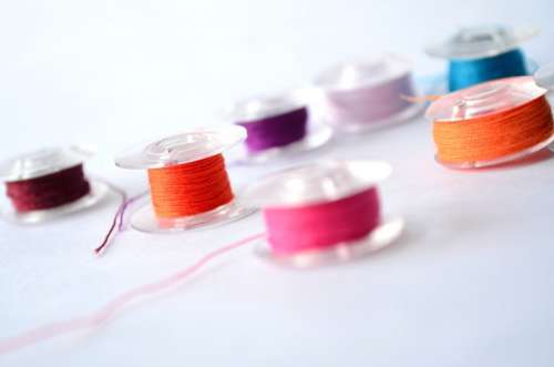 Threads Spools Colored Sewing Textile Craft Sew