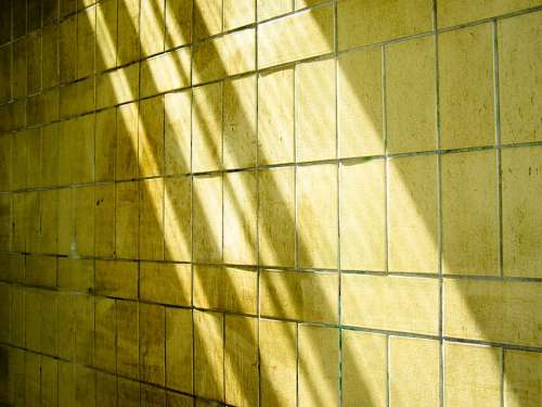 Tiles Wall Yellow Abstract Old Light Urban
