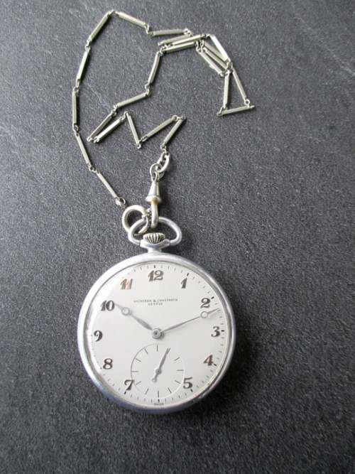 Time Clock Pocket Watch Housing Aluminium Chain
