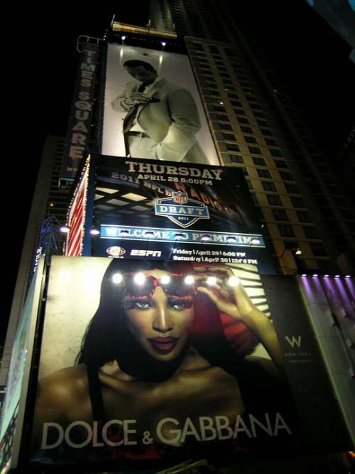 Time Square Advertising Signage Night Lights