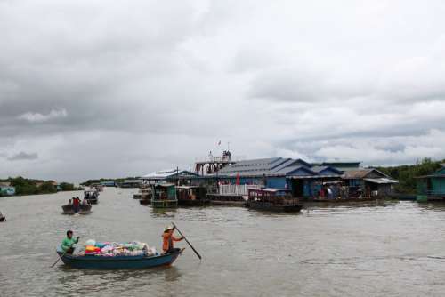 Tonle Sap Lake Cambodia Floating Homes