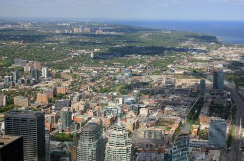 Toronto Skyscrapers Cityscape City Metropole