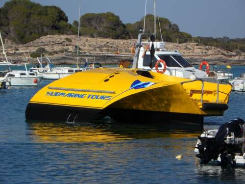 Tourism Boat Glass Bottom Boat Water Sea Port