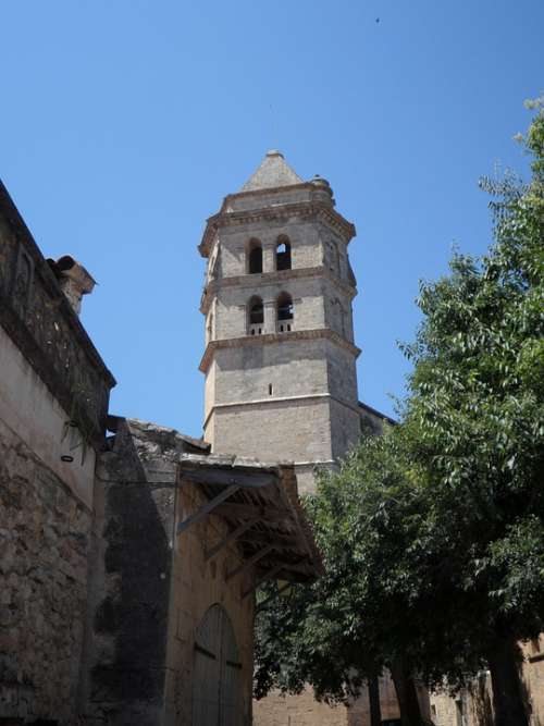 Tower Steeple Mediterranean Church Building Great