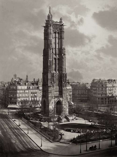 Tower Saint Jacques Paris 1867 Gothic Architecture