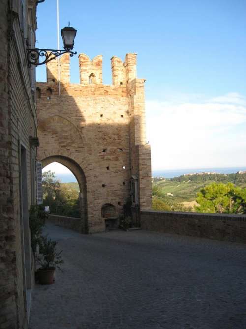 Town Gate Medieval Town Italy Hill Town Gate Hills