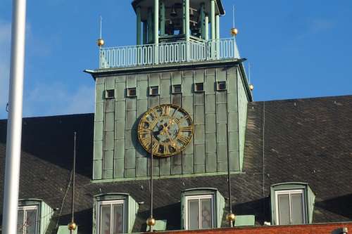 Town Hall Old Clock Emden Architecture