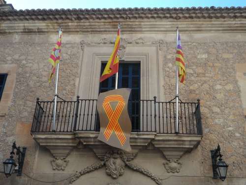 Town Hall Manacor Flags Spain Flag Mallorca