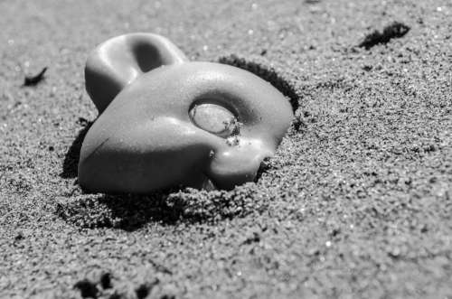 Toy Broken Old Lost Children Bear Sand Alone