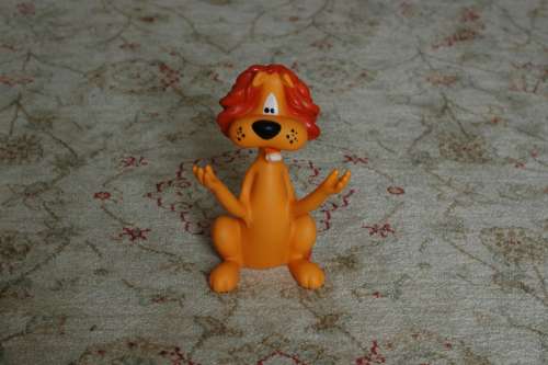 Toy Lion Carpet Orange Fleuri