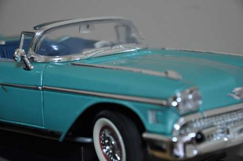 Toy Car Cadillac Acquamarine Classic Car Oldtimer