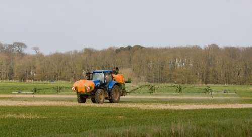 Tractor Spraying Crop Spraying Crops Farmland Farm