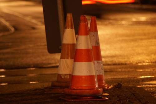 Traffic Hat Traffic Cone Red White Warning Light