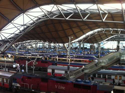 Train Station Railway Melbourne Passenger Transport