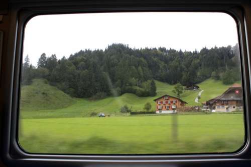 Train Window Bls Alpine Mountains House