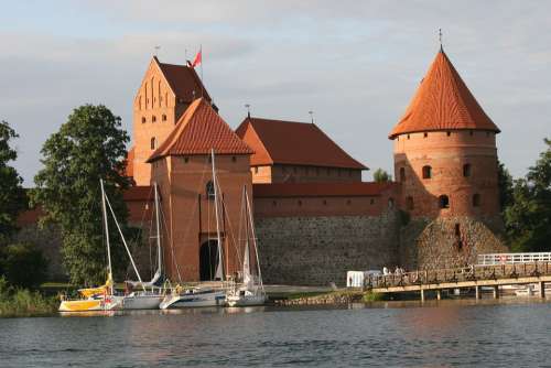 Trakai Lithuania Castle Lake Summer