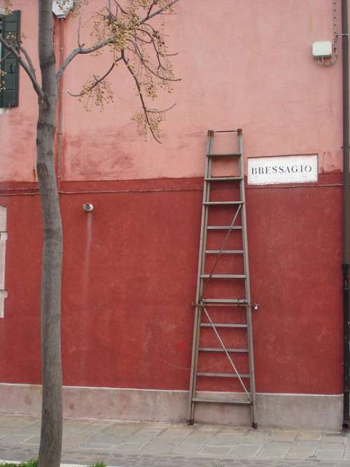 Trap Ladder House Italy Venice Burano Street Up