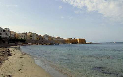Trapani Sicily Beach The Walls Of The Sea Old Town