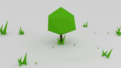 Tree Meadow Angular Green Polyana Paper