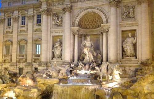 Trevi Fountain Fontana Di Trevi Rome Italy Historic
