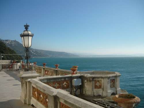 Trieste Italy Castle Mountain Lake