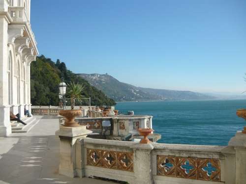 Trieste Italy Castle Mountain Lake