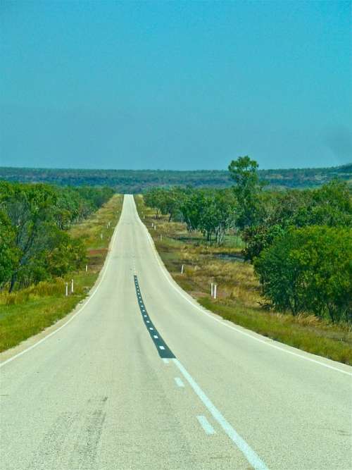 Trip Road Outback Australia Distance Horizon