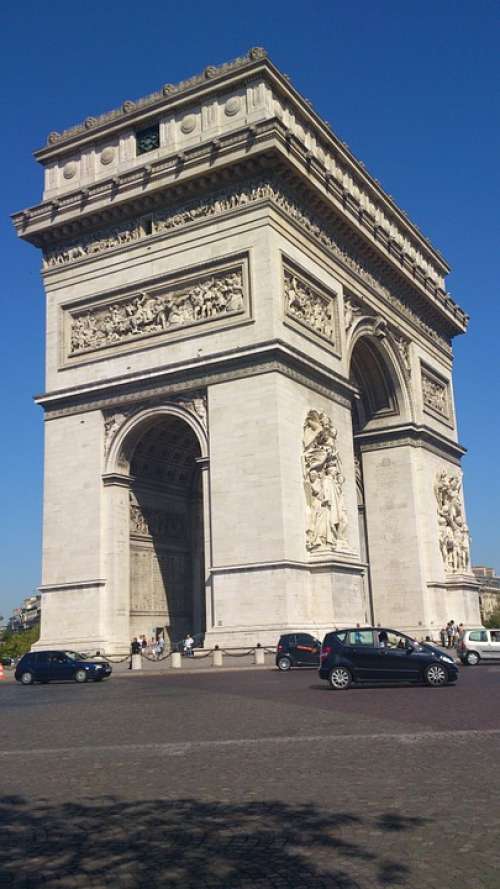 Triumphal Arch Paris Arc De Triomphe Building Arch