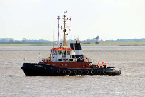 Tug Ship Schleppdampfer Elbe Boat