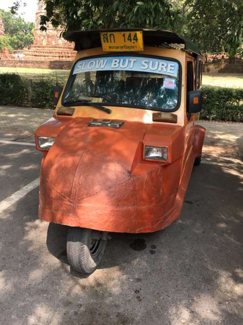 Tuktuk Thailand Ayuttaya Taxi Vehicle